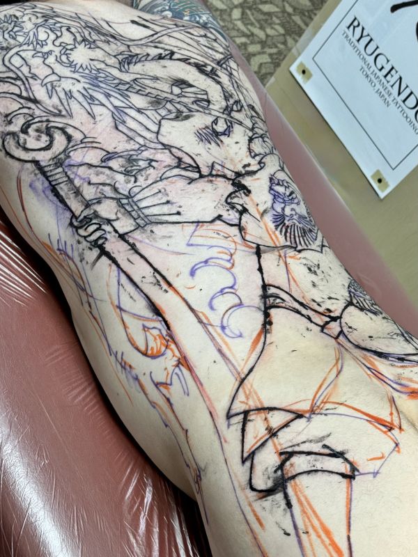 outline of full back piece